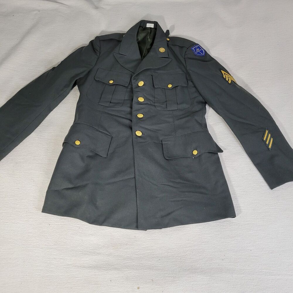 U.S. Army Dark Gray Jacket with Gold Accents - Picture 3 of 16